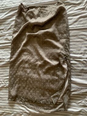 Norton McNaughton Taupe Printed Slip Skirt